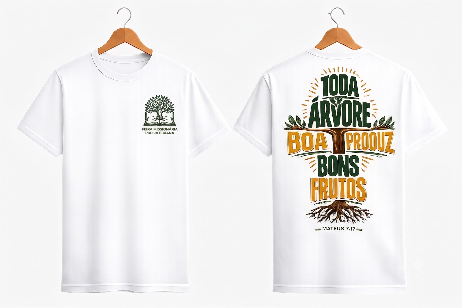Camisa Branca Classic - frente e costas