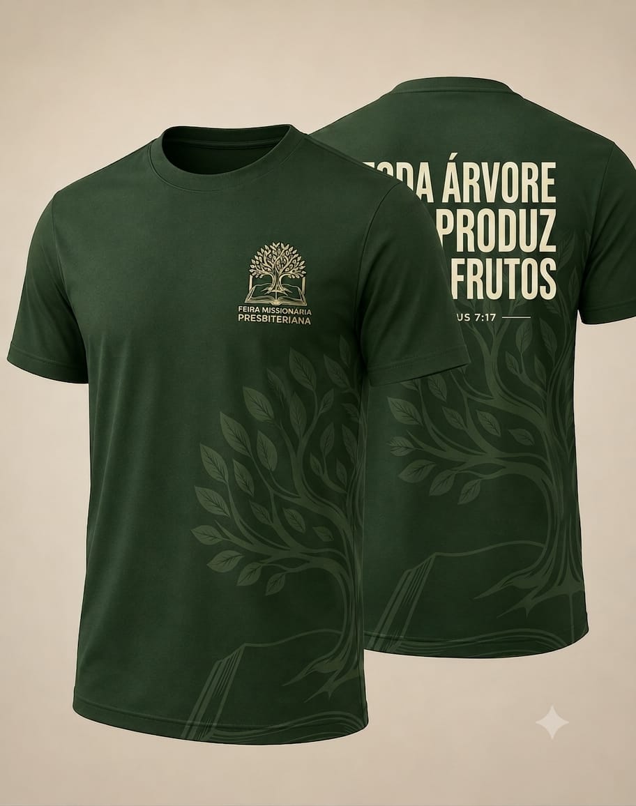 Camisa Verde Militar - frente e costas